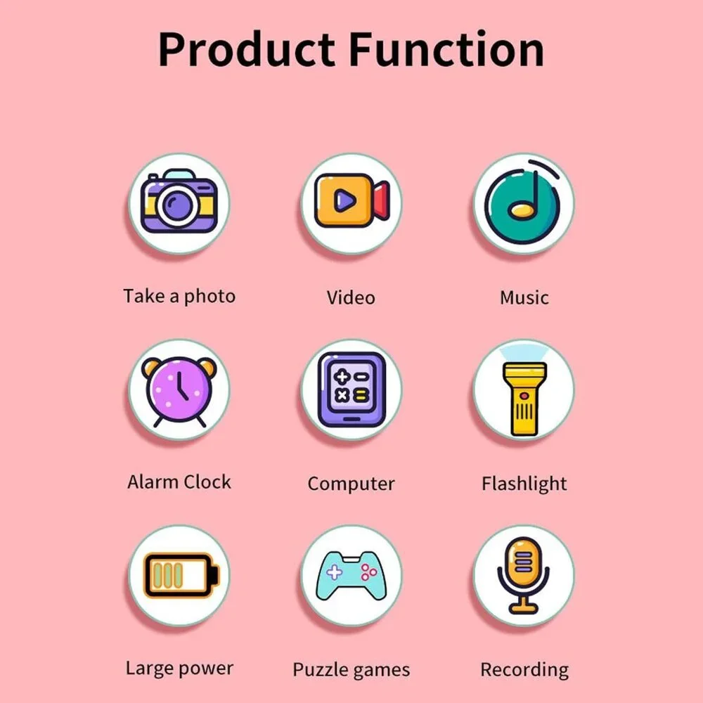 Kids Digital Video Camera, 2.8 HD Touchscreen 9 Product Features